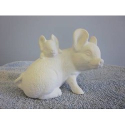 Pig Sitting Baby on Back (PIG-28)