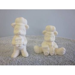 Train Bears SET OF 2 (TRA-7)