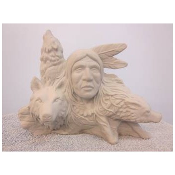 warrior-with-wolves-in-wood