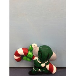 Mouse Holding Candy Cane