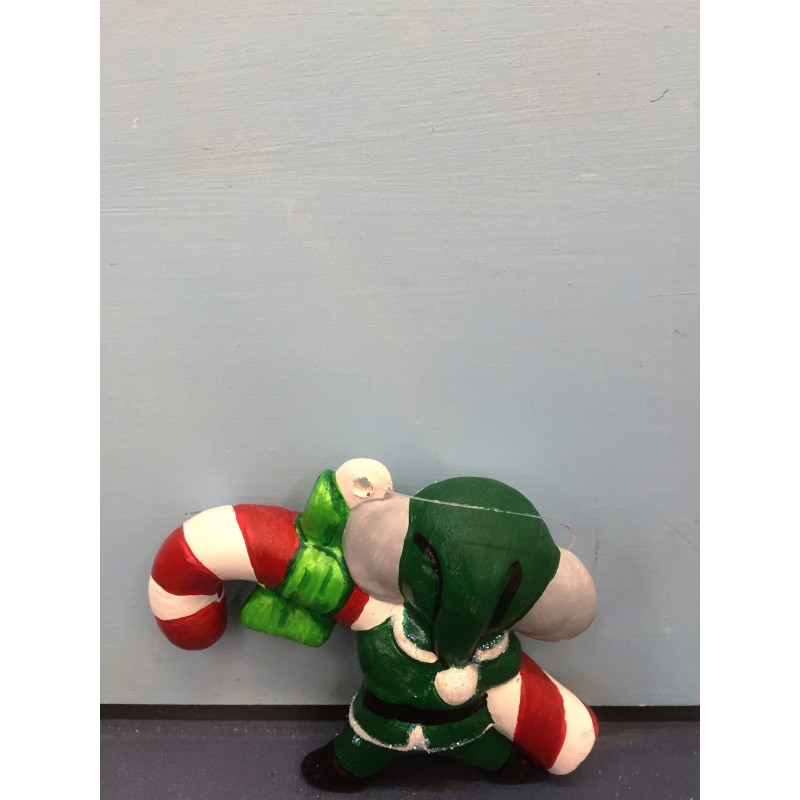 Mouse Holding Candy Cane (O-3)