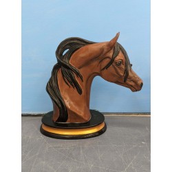 arabian horse bust on base