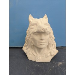 indian warrior with wolf headdress small