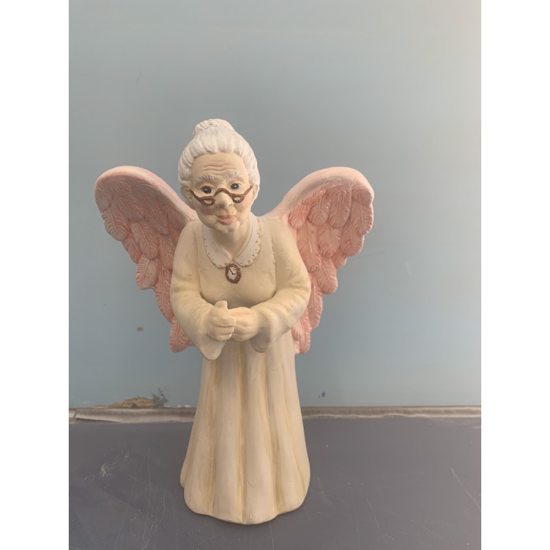 angel old woman pointing