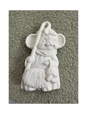 Mouse Shepard with Lamb Ornament