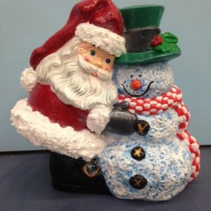 Santa Hugging Snowman (A-70)