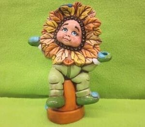Flower Kid Sitting on Pot (PLA-43)